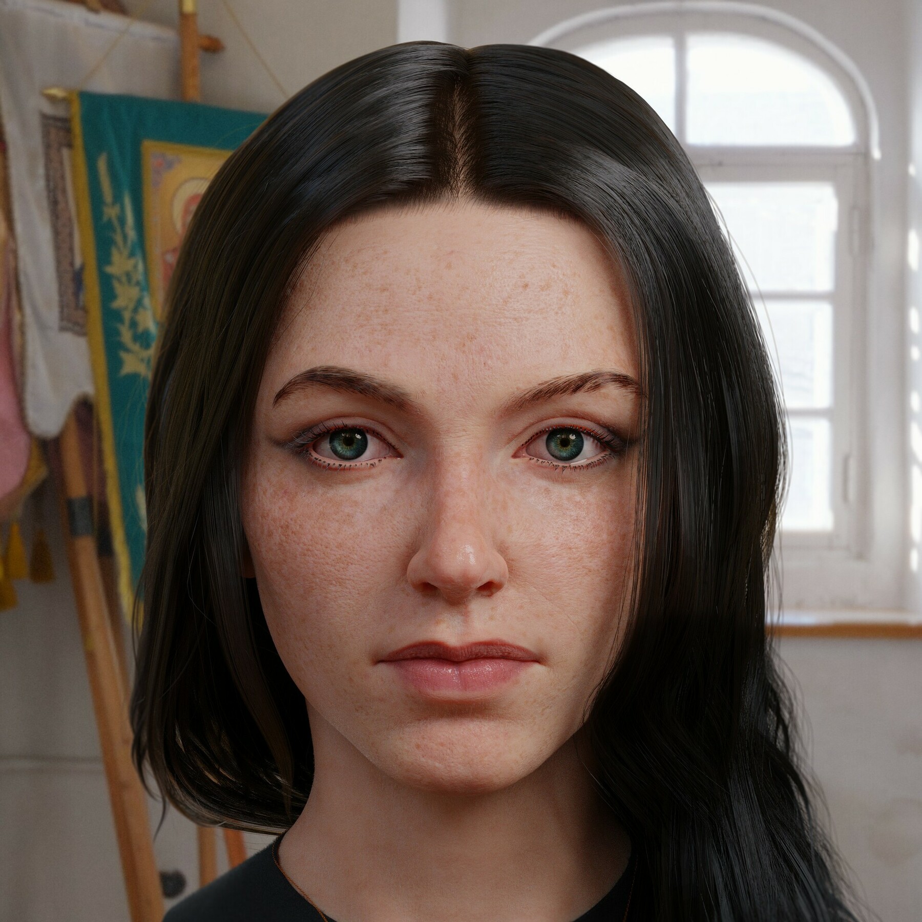 ArtStation - 3D Realistic Female Head - Blender 2.9 | Head | eyes ...