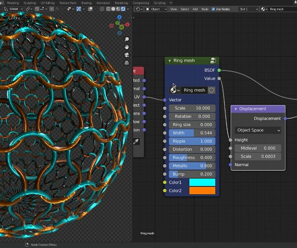 ArtStation - Ring mesh shader for Blender | Resources