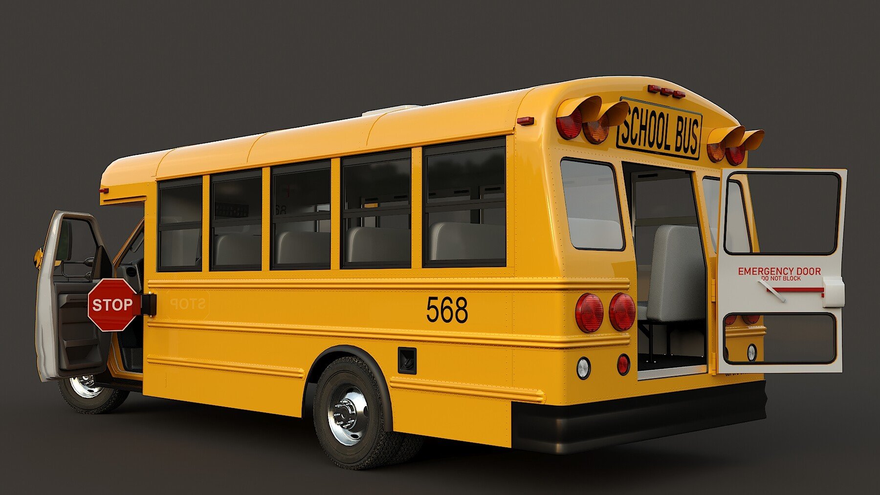 ArtStation - Ford E-Series School bus Type A | Resources