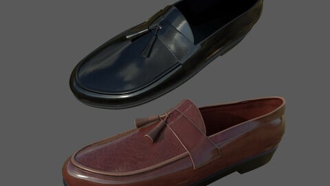 Flat leather shoes