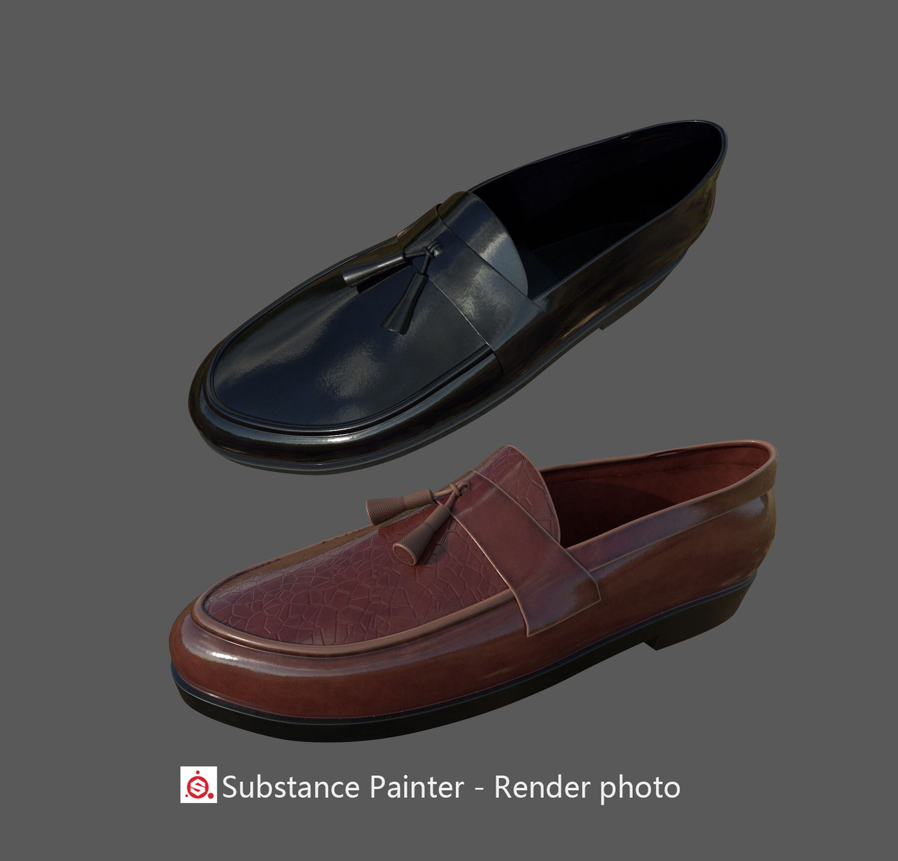 ArtStation Flat leather shoes Resources