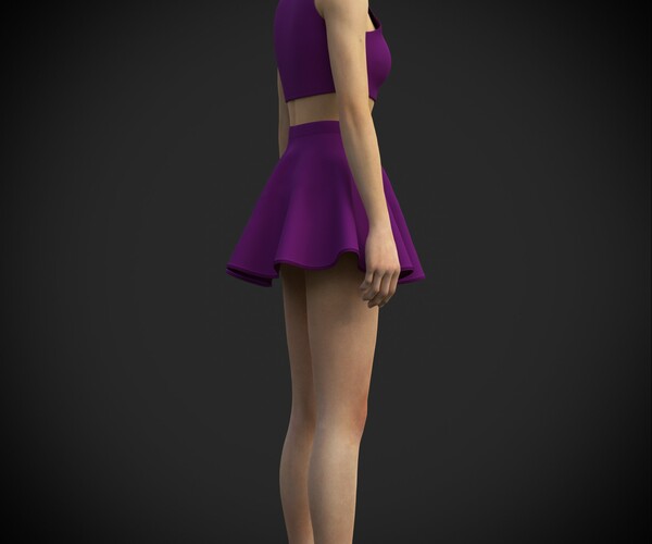 ArtStation Female table tennis outfit 3D tennis clothing Resources