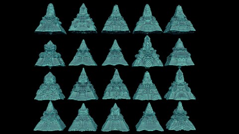 20 pyramidal fractals 3D print model 3D print model