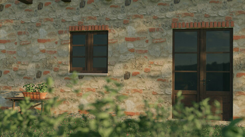 Two Seamless Tuscany House Walls Textures