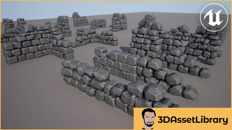 Stylized Walls Vol 1 For Unreal Engine