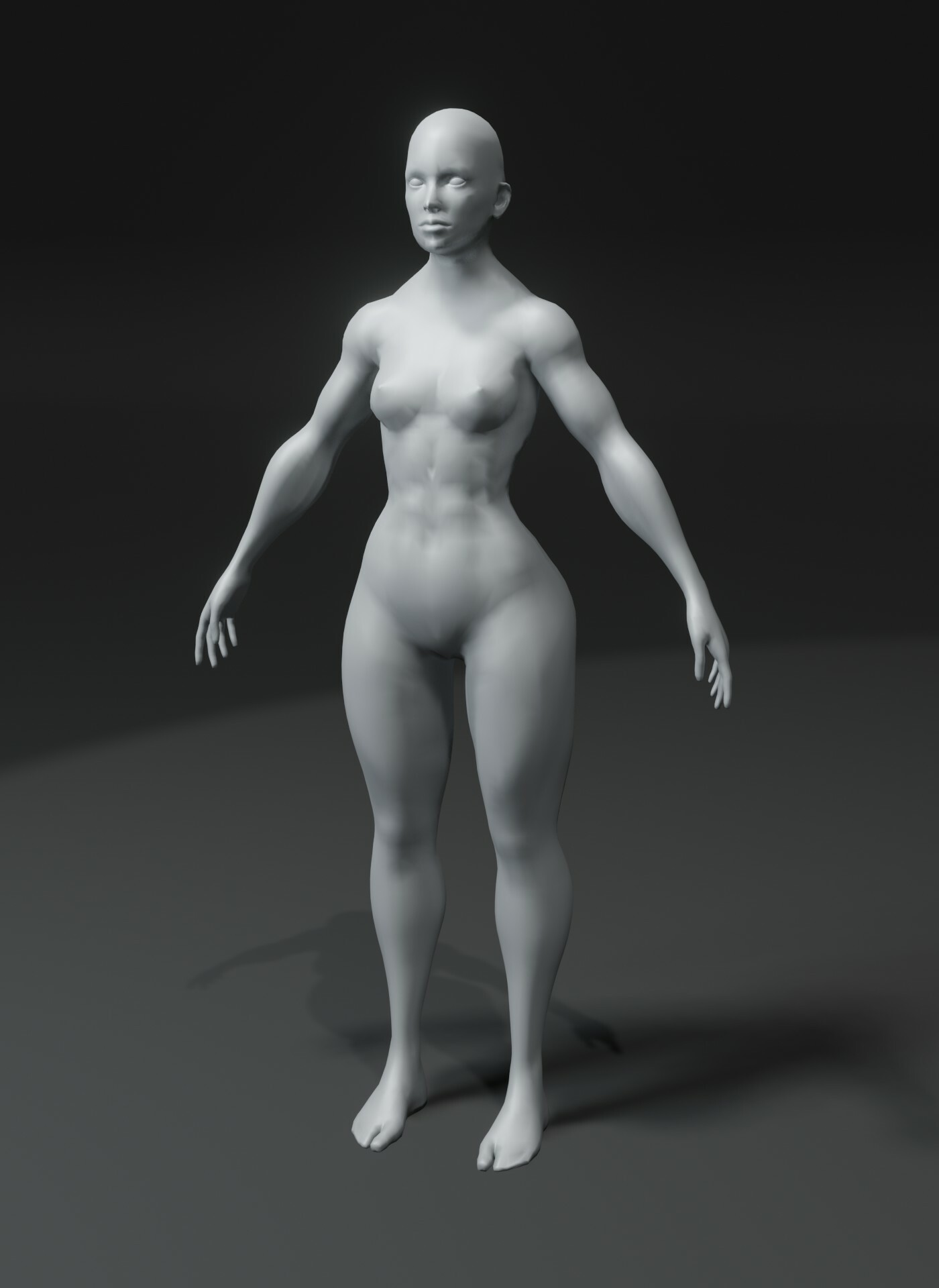 ArtStation - Superhero Female Body Base Mesh 3D Model 10k Polygons