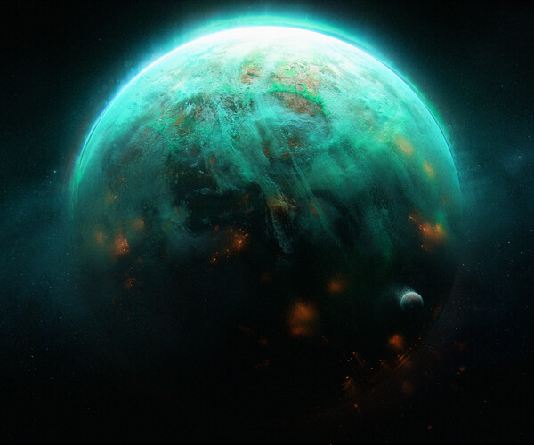 ArtStation - Planets pack 5 in one (.blend .PSD). | Resources