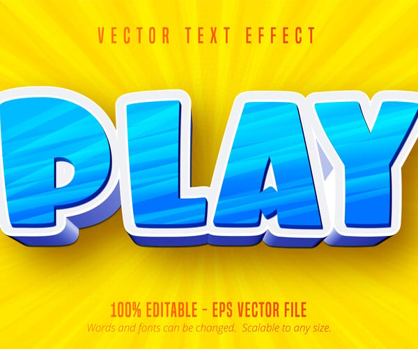 Artstation - Play Text, Cartoon Style Editable Text Effect 