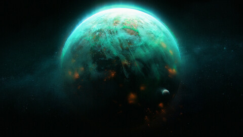 Green Plenet 2 (.blend .PSD).