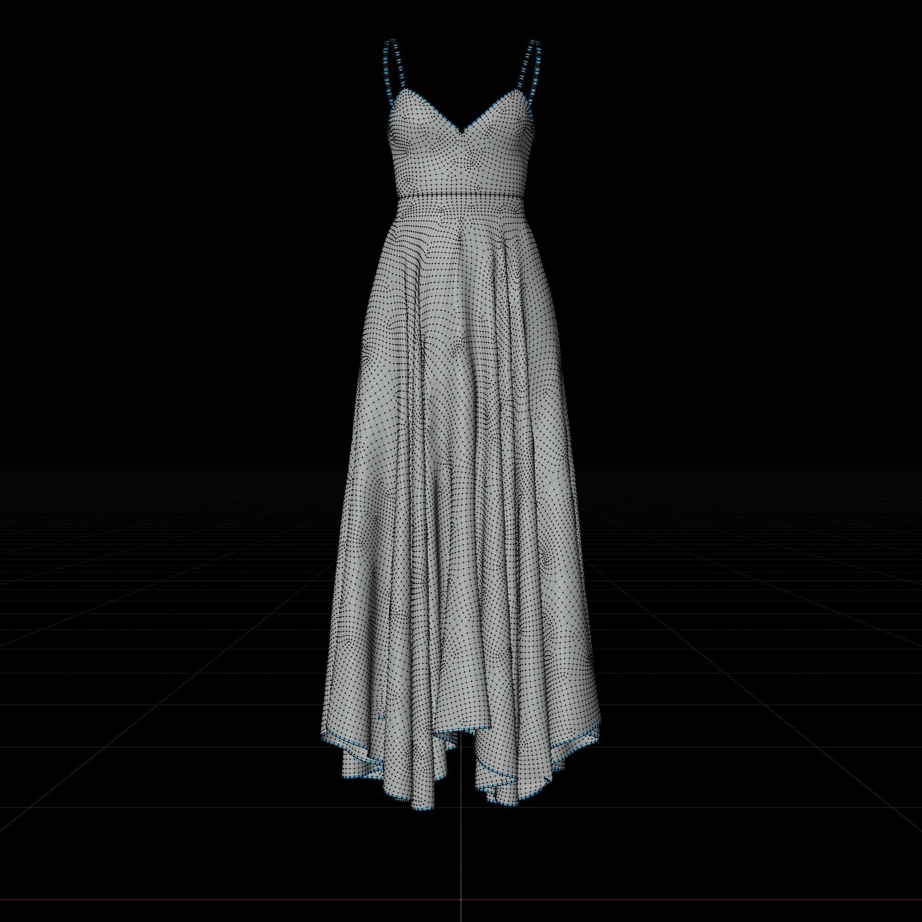 ArtStation - 3D Flowy Floral Summer Maxi Dress | Game Assets