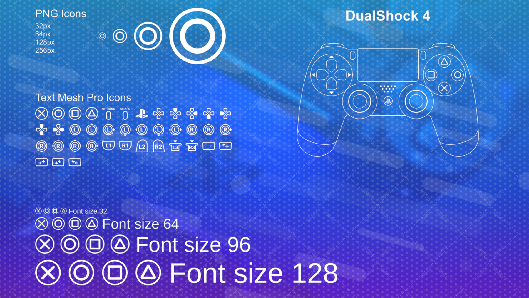 ArtStation - DualShock 4 Buttons Icons + Overlays