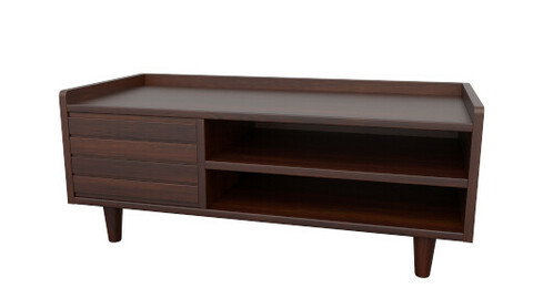 Solid mahogany / slim side shelf