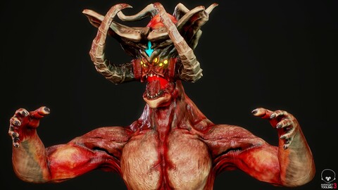 Monster Mutant 4 Low-poly 3D model