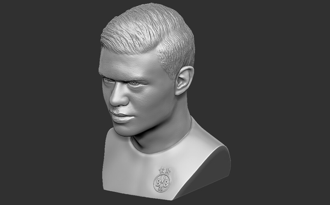 ArtStation - Erling Haaland bust 3D printing ready stl obj formats ...