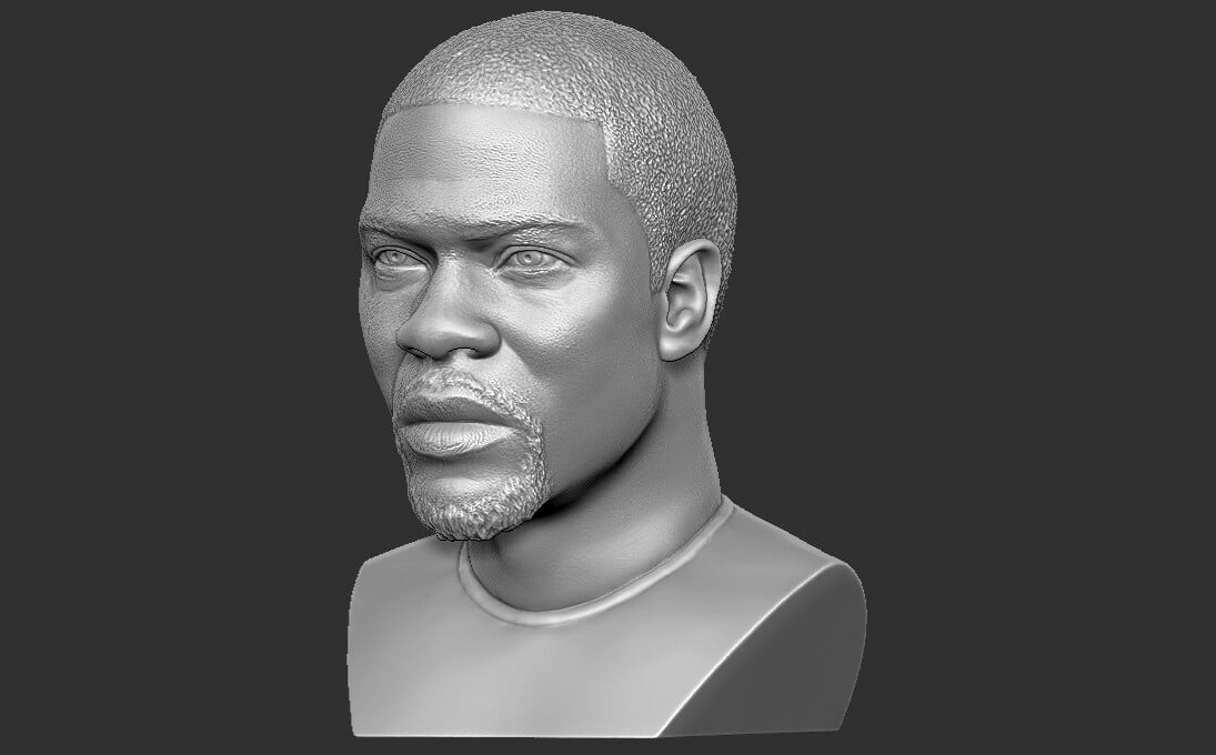 ArtStation - Kevin Hart bust 3D printing ready stl obj formats | Resources