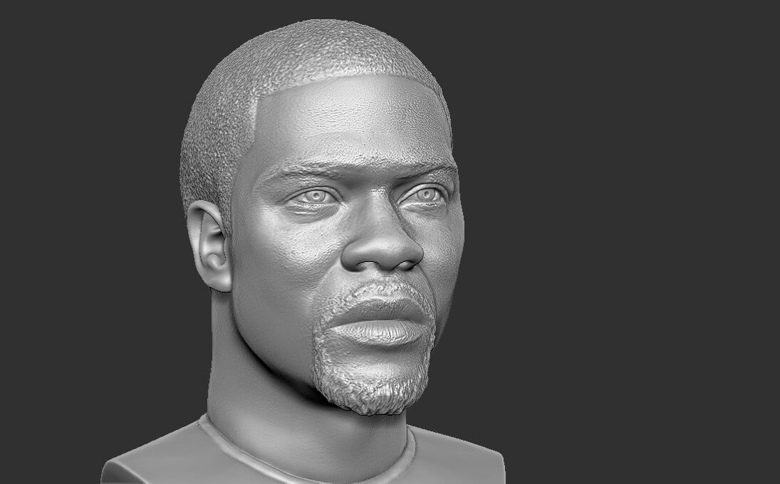 ArtStation - Kevin Hart bust 3D printing ready stl obj formats | Resources