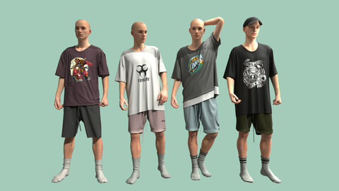 Male Outfits .Clo3D , Marvelous Designer .