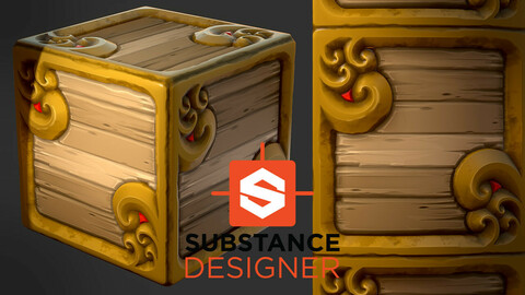 Stylized Fantasy Crate - Substance Designer