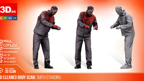 Cleaned 3D Body Scan Smith Standing