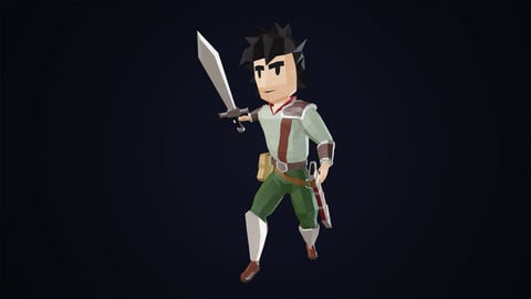 Low Poly Fantasy Warrior