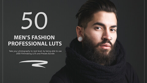 50 Men’s Fashion LUTs and Presets Pack