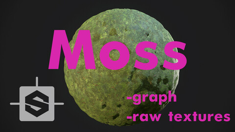 Moss Tileable Material with Substance Graph