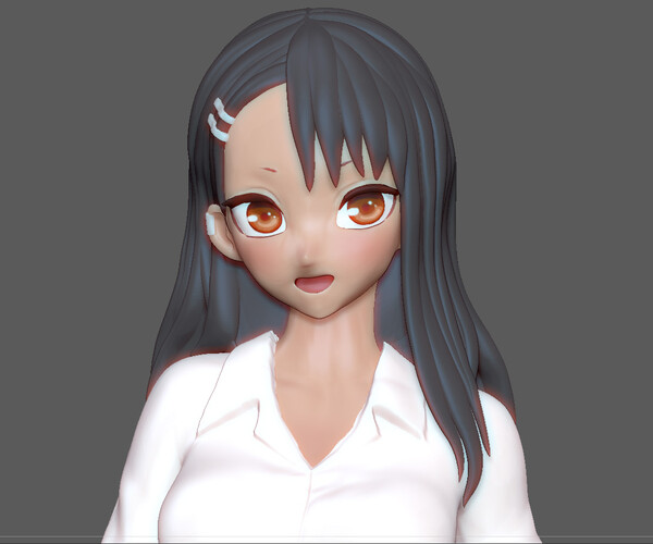 Long Black Anime Hair Nagatoro