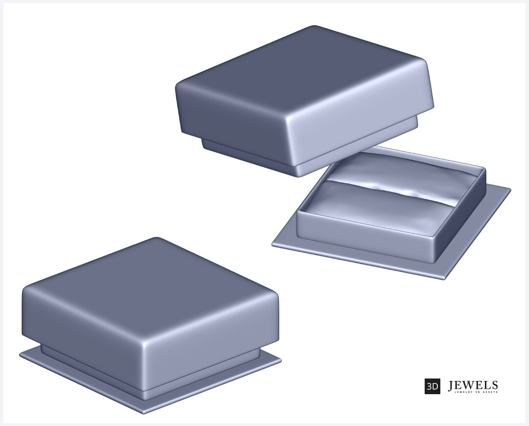 ArtStation - Jewelry Box 3D Model With KeyShot Scene Setup For Ring ...