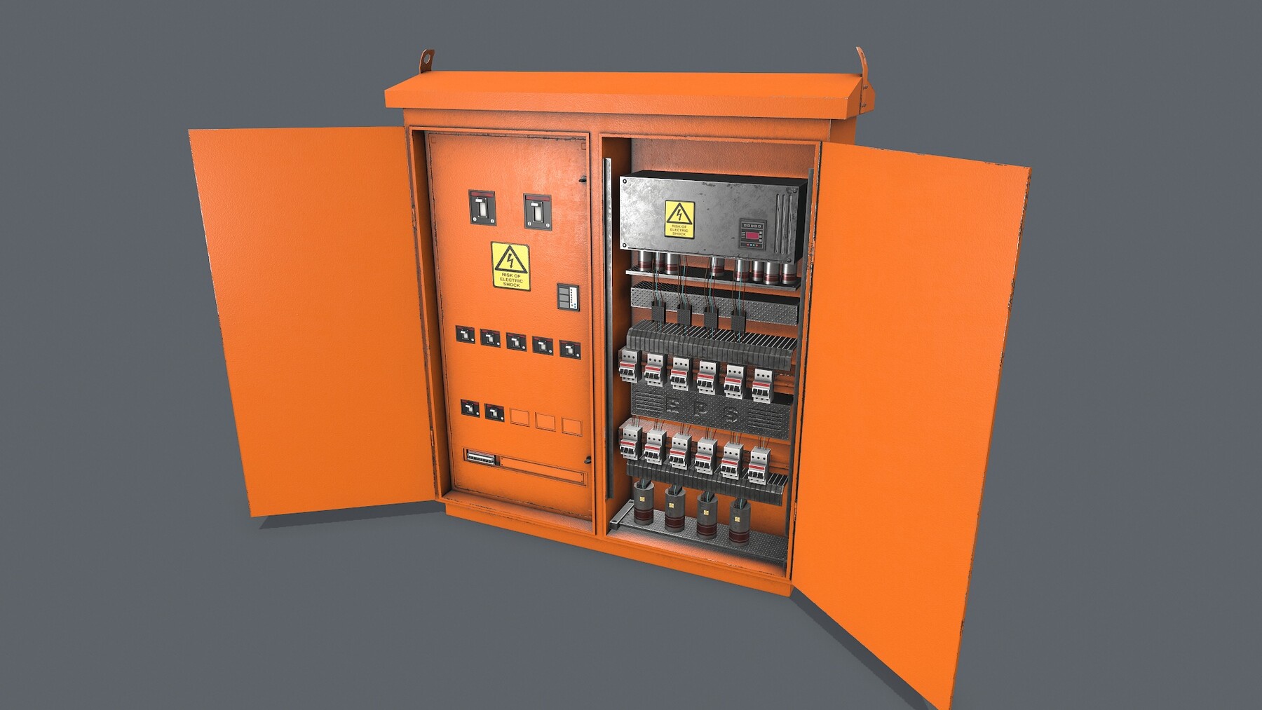 ArtStation Electric Fuse Box Yellow Game Assets