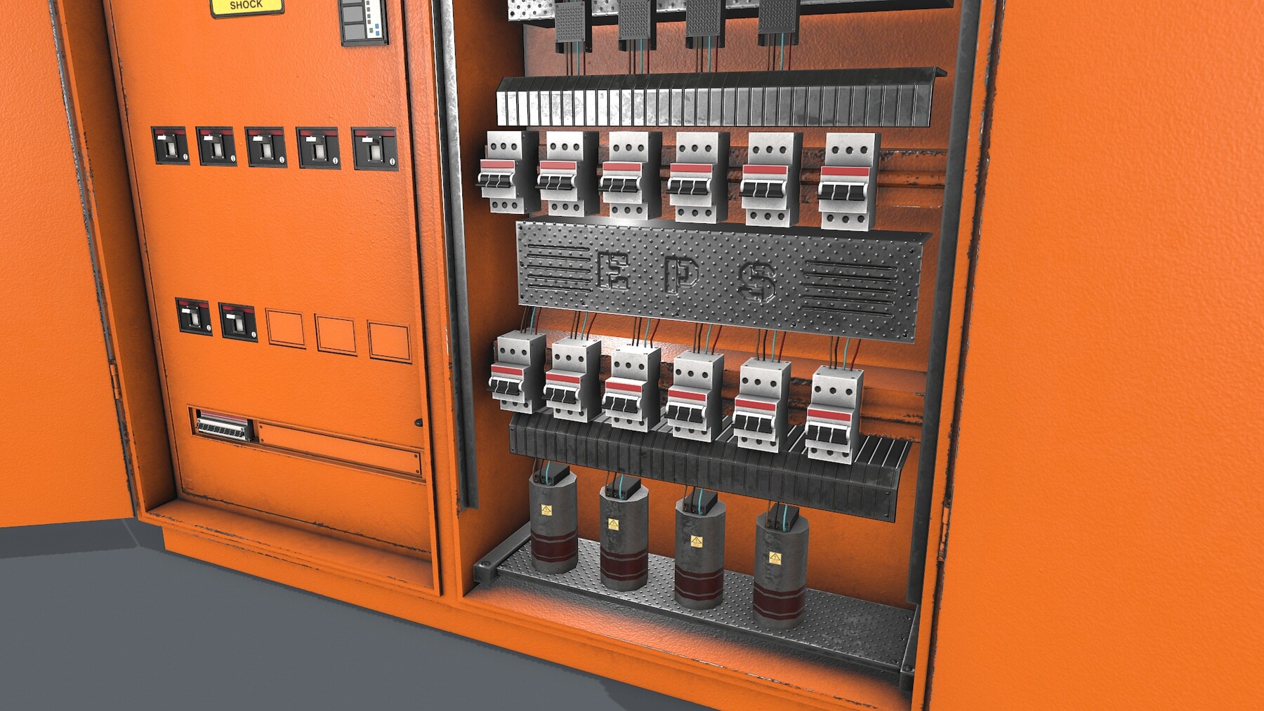ArtStation Electric Fuse Box Yellow Game Assets
