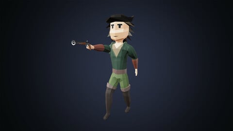 Low Poly Fantasy Hunter