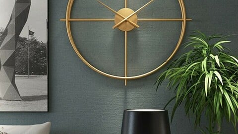 noiseless interior wall clocks