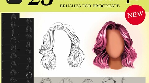 Anime Hair Stamp Brush for Procreate 31 Chibi Hair Reference -  Sweden