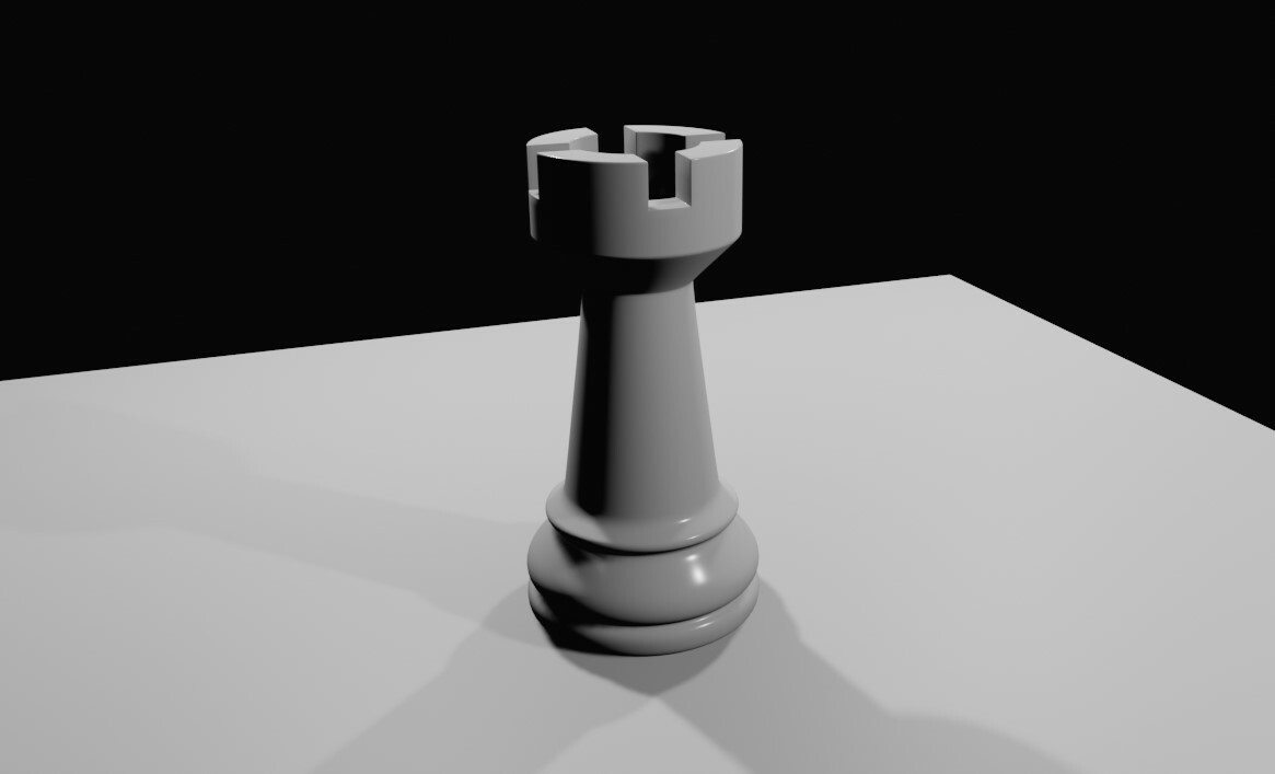 Tower Chess Game Piece - Torre Jogo de Xadrez 3D model