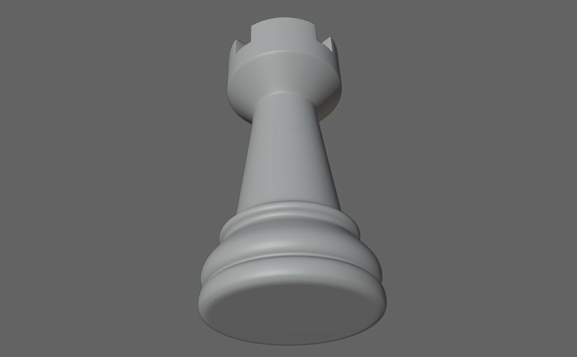 Tower Chess Game Piece - Torre Jogo de Xadrez 3D model