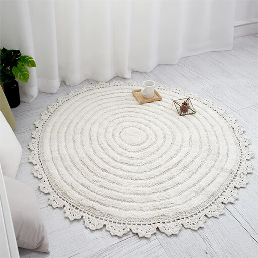 ArtStation Lace Round Cotton Rug Resources
