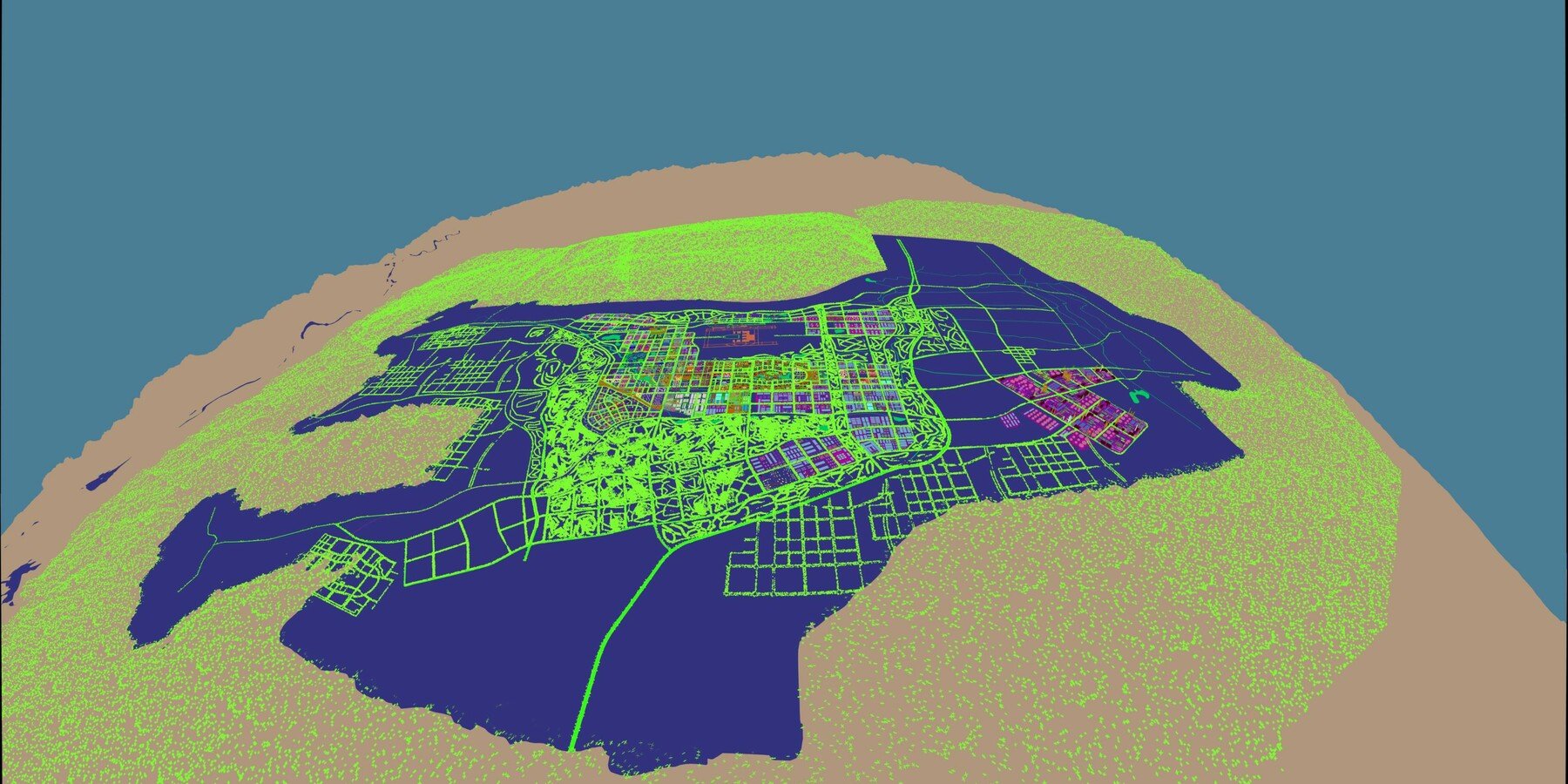 ArtStation - Urban Planning - Aerial View of a Large City | Resources