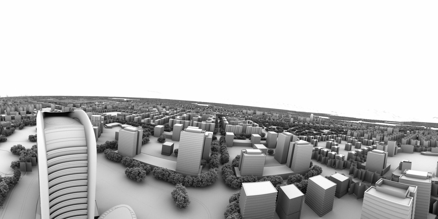 ArtStation - Urban Planning - Aerial View of Large City 02 | Resources