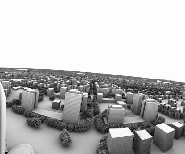 ArtStation - Urban Planning - Aerial View of Large City 02 | Resources