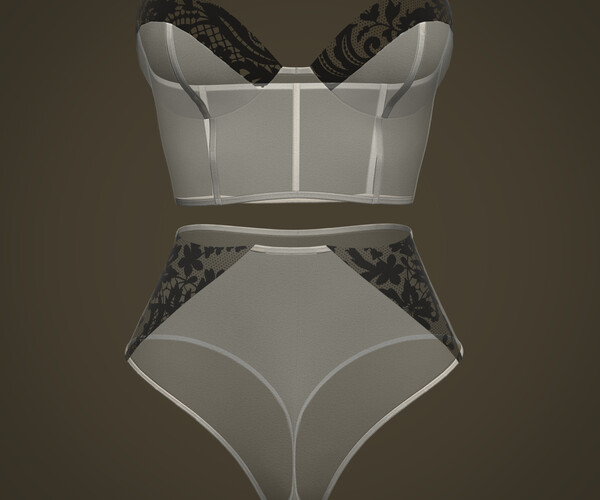 ArtStation - LINGERIE SET + DRESSING GOWN | Game Assets