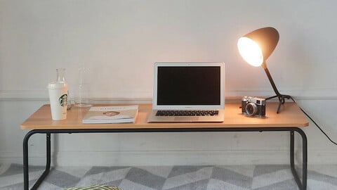 Black Steel Sitting Table