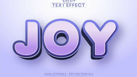 Joy text, cartoon style editable text effect