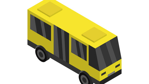 Isometric school bus