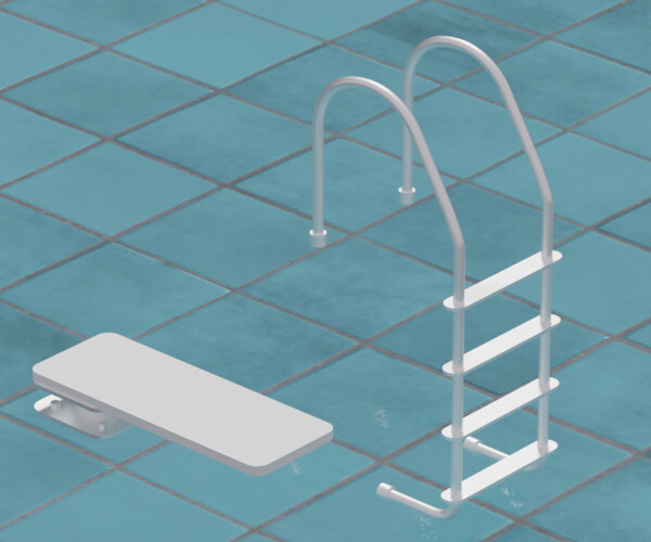 ArtStation Pool Ladder and Diving Board Resources