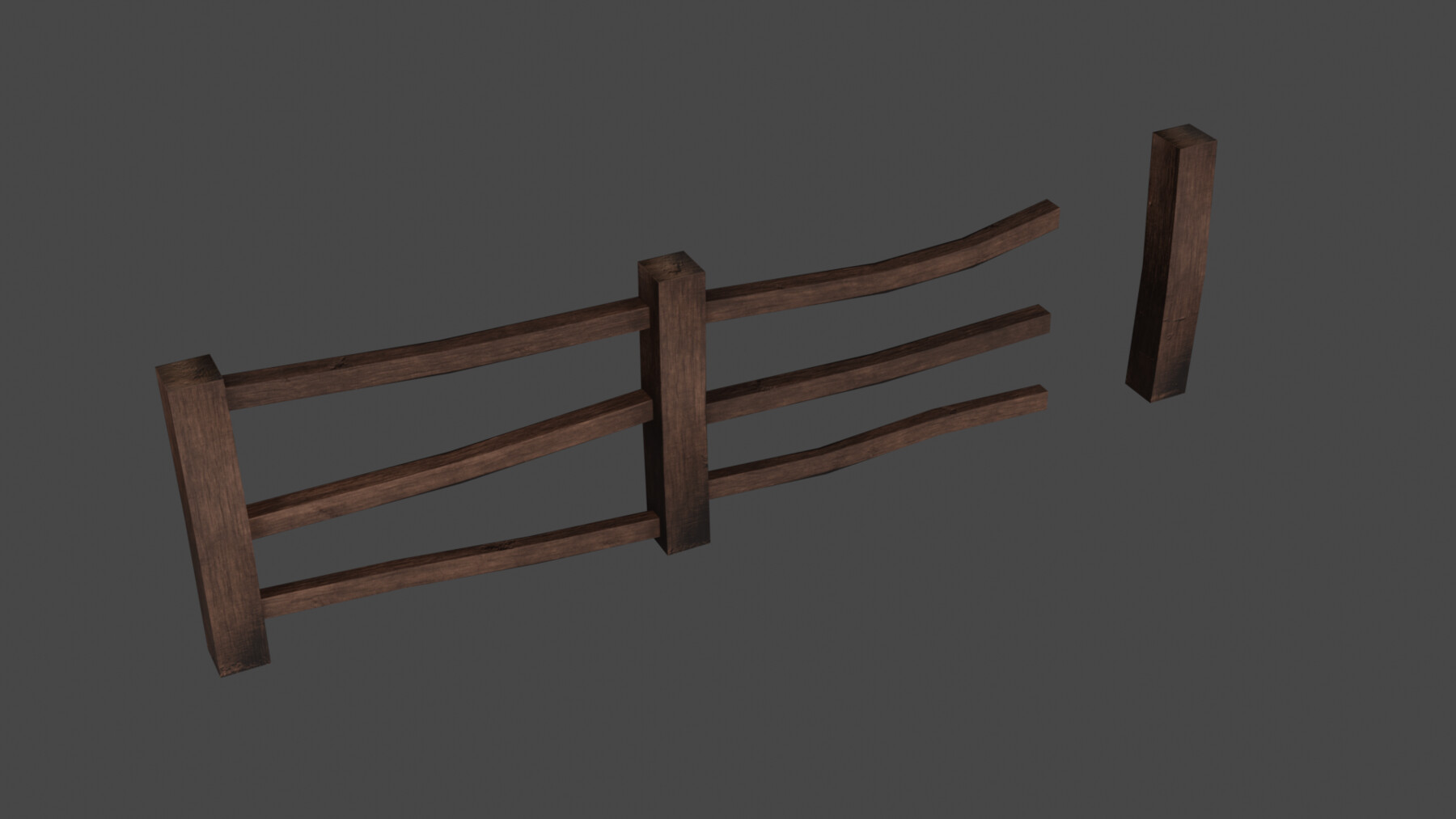 ArtStation - Wooden Fence 2 Modular | Game Assets