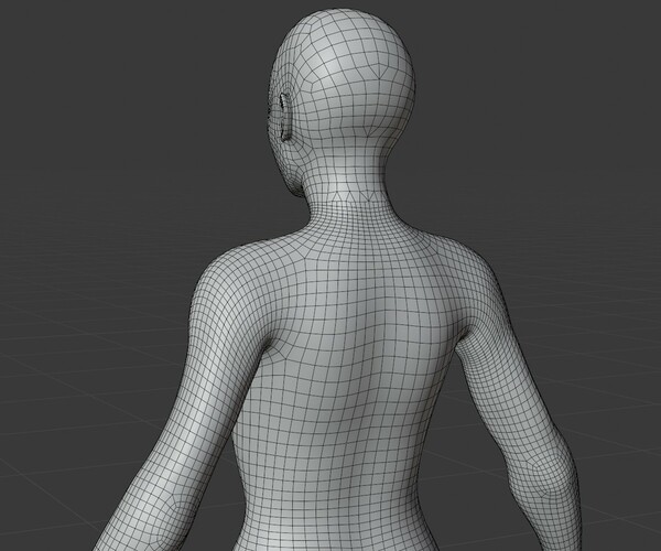 ArtStation - Female Base Mesh - Full Rig - Woman Girl Character Low ...