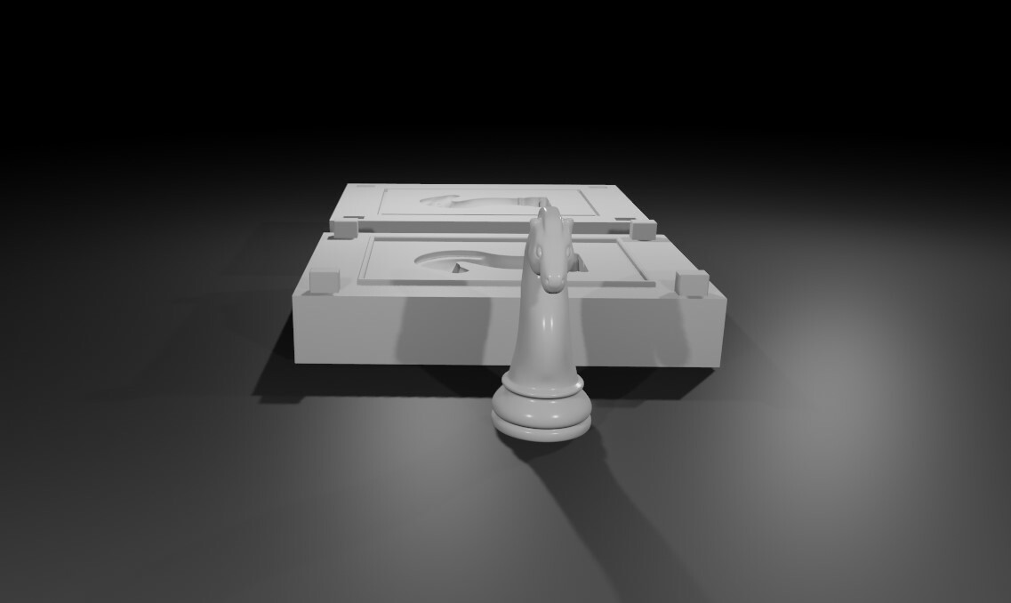 Mold for Horse - Chess Game - Form - Xadrez Molde Forma 3D model 3D  printable