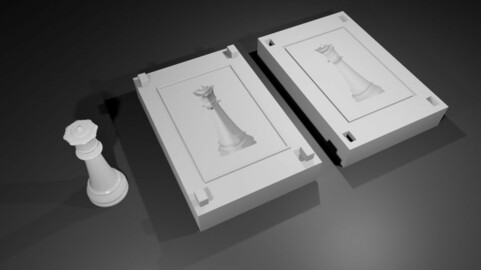 Mold for Queen - Chess Game - Form - Xadrez Molde Forma 3D print model