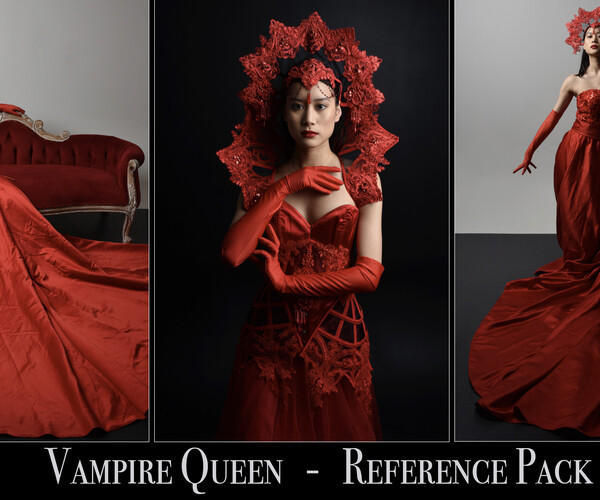 ArtStation - x125 Red Vampire Queen - Pose Reference Pack | Resources