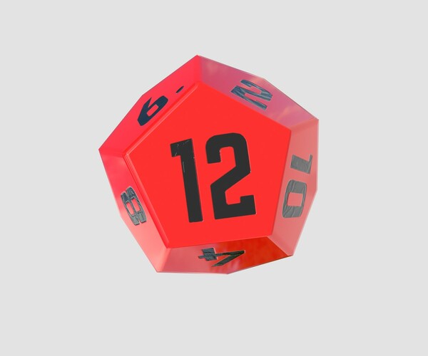 ArtStation Dice d12 game ready PBR Game Assets
